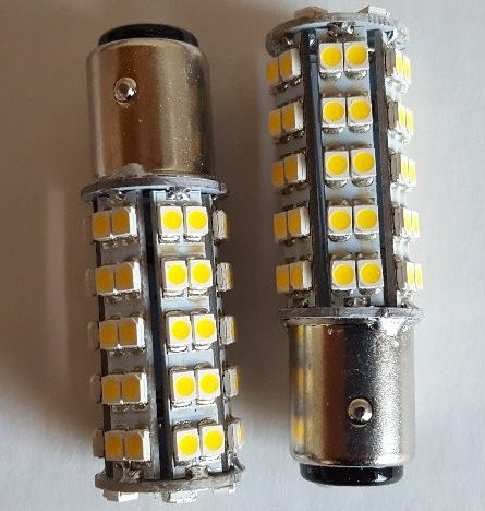 2 x Auto LED bulb BA15d for brake / position light