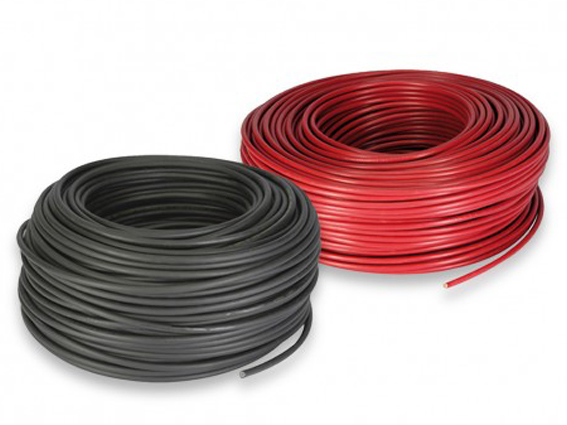 Solar kabel 4mm2, 1-led - sort eller rød