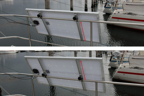 Solar Bracket for boat, sailboat railing & pulpit