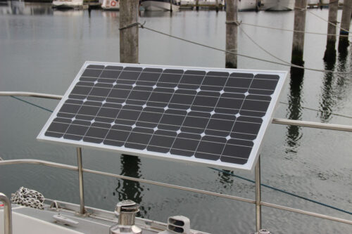 Solar Bracket for boat, sailboat railing & pulpit