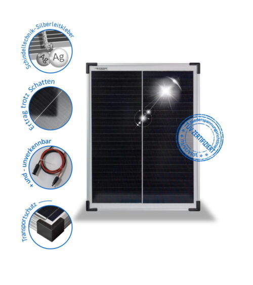 30Wp/6V monocrystalline solar module - PV-30-M-18